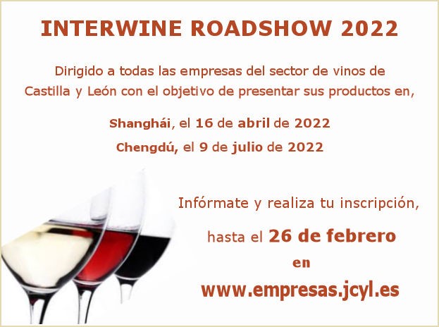 empresasjcyl's tweet photo. #InternacionalizaciónJCyL
#Interwine Roadshow 2022. Presentamos los vinos 🍷 de #CastillayLeón en #China a profesionales del sector a través de catas presenciales en las ciudades de #Shanghái y #Chengdu.
📆 16 abril-Shanghái
📆 9 julio-Chengdu
Inscríbete
https://t.co/CQM1eoytZD https://t.co/p7OFS5ApgE