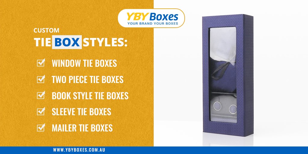 ybyboxesaus's tweet image. The unique exterior &amp;amp; style of #customprintedtiepackaging can increase the perceived value of your product, if customised according to the product type. 

Here are some styles of #customtieboxes: bit.ly/3h61PJH

#tiepackaging #customtiepackaging #YBYBoxesAustralia