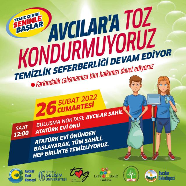 Tog Avcılar (@itog_avcilar) on Twitter photo Herkese merhabaa, *İGÜ TOG* ve *AVCILAR TOG* olarak harika bir duyuruyla geldik🥳
*"İstanbul'da Toz Kalmasın"* sloganıyla başlattığımız bu projede Avcılar Sahilde gerçekleştireceğimiz etkinliğe sende katılarak çevre temizliğinin bir parçası ol!
<a href="/avcilarbel/">Avcılar Belediyesi</a> Herkese merhabaa, *İGÜ TOG* ve *AVCILAR TOG* olarak harika bir duyuruyla geldik🥳
*"İstanbul'da Toz Kalmasın"* sloganıyla başlattığımız bu projede Avcılar Sahilde gerçekleştireceğimiz etkinliğe sende katılarak çevre temizliğinin bir parçası ol!
<a href="/avcilarbel/">Avcılar Belediyesi</a>