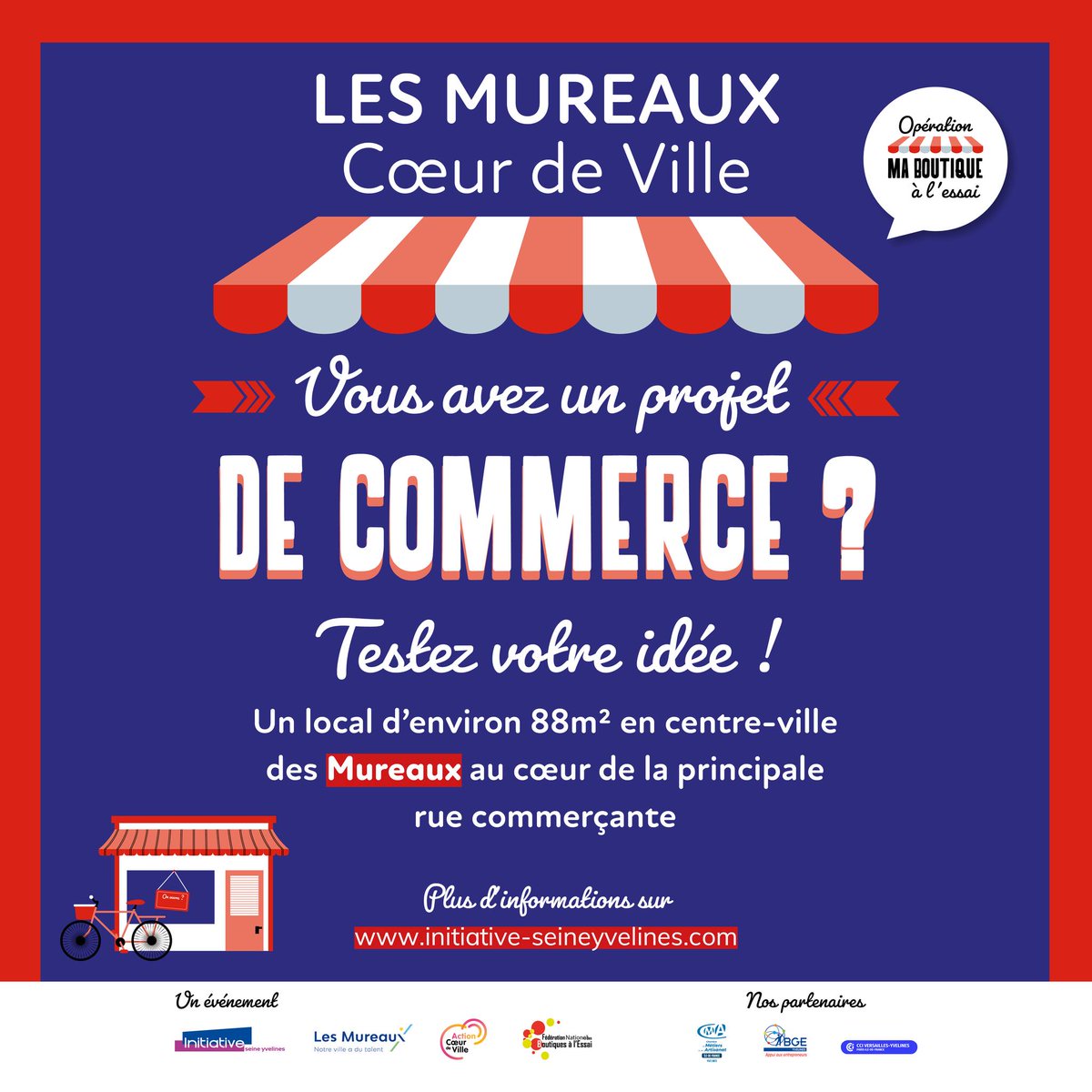 Les_Mureaux's tweet photo. 📢 Vous avez un projet de #commerce aux #Mureaux ? Testez votre #idée à la #Boutique à l'#essai ! 🤝😀

🛑 Les #porteurs de #projet ont jusqu'au 20 MARS pour répondre à l'#appel à #candidature
📩 a.grosbois@initiative-seineyvelines.com

➕ Infos : https://t.co/qsKj4kkIXp https://t.co/DYgT3nz9TD