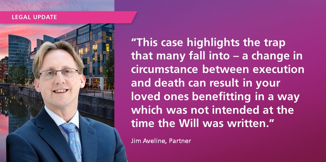 BurgesSalmon's tweet photo. In this article, we take a look at the case of Skillett v Skillett, and provide some tips to ensure your Will benefits your loved ones as you intended – even when circumstances change.

Read more here: https://t.co/sEnmU2uLYV

#privateclientservices https://t.co/pCnrrnpAuk
