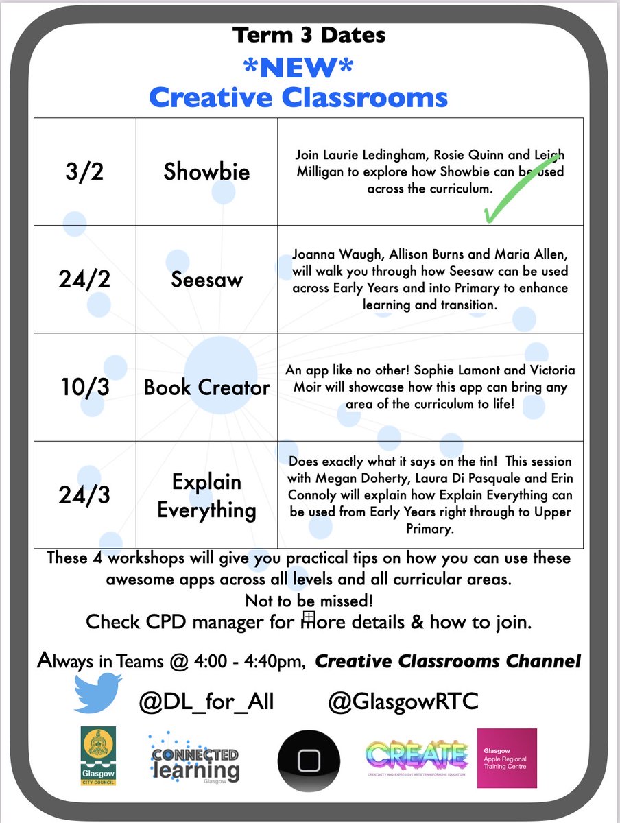 Looking to find out more about what Seesaw can do for you and your learners?  Then look no further!  Sign up for our Creative Classrooms session this Thursday on CPD Manager! 😀