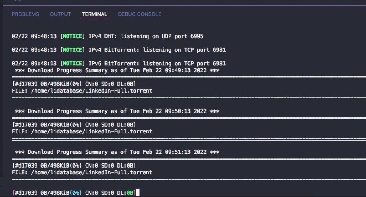 Cyber Detective Now You Need To Start The Download But Make Sure That It Continues After The Ssh Session Is Closed Use Screen Terminal Multiplexer Screen S Torrentdownload Aria2c T