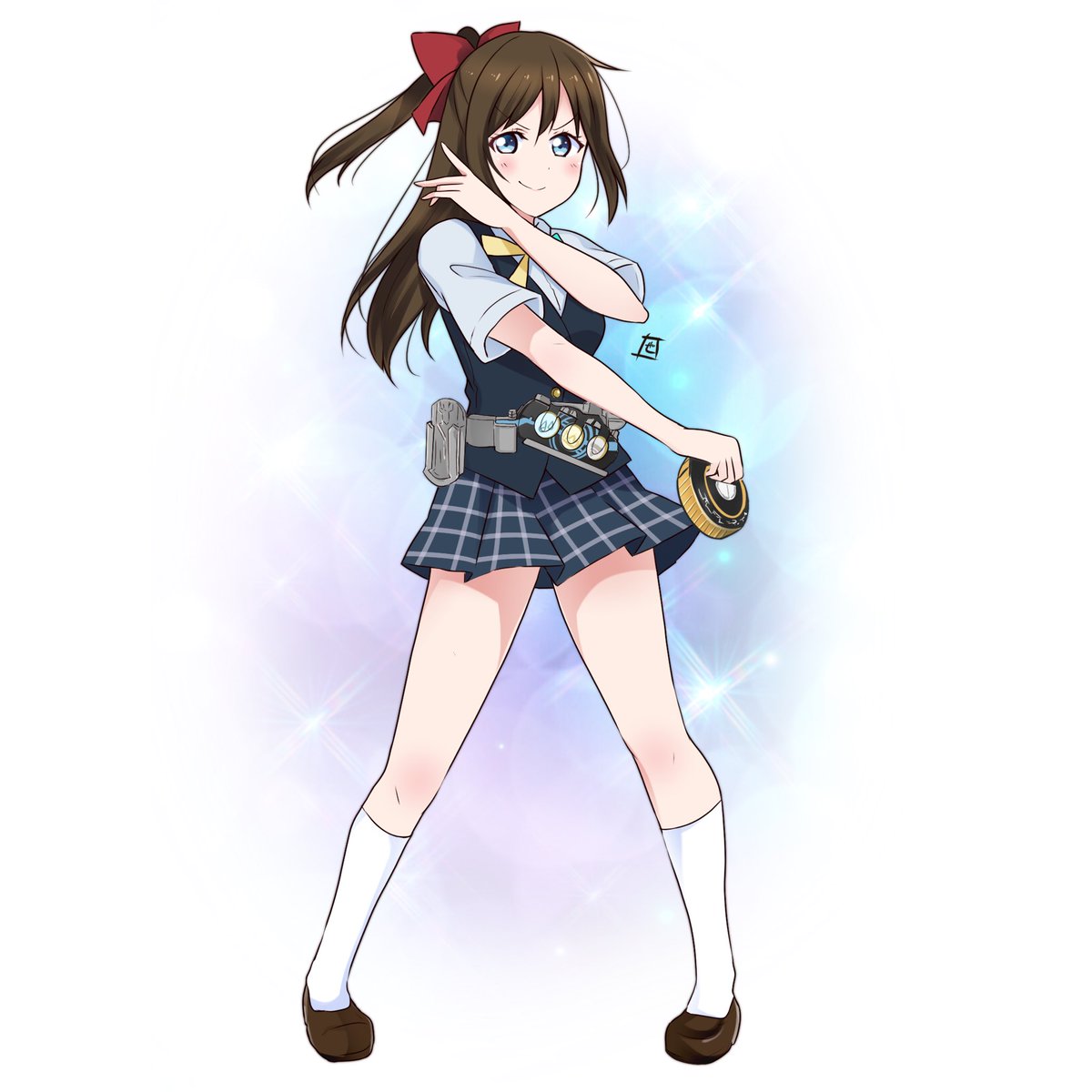桜坂しずく 「💧「変身ポーズのお芝居です♡」 」|ぜろのイラスト