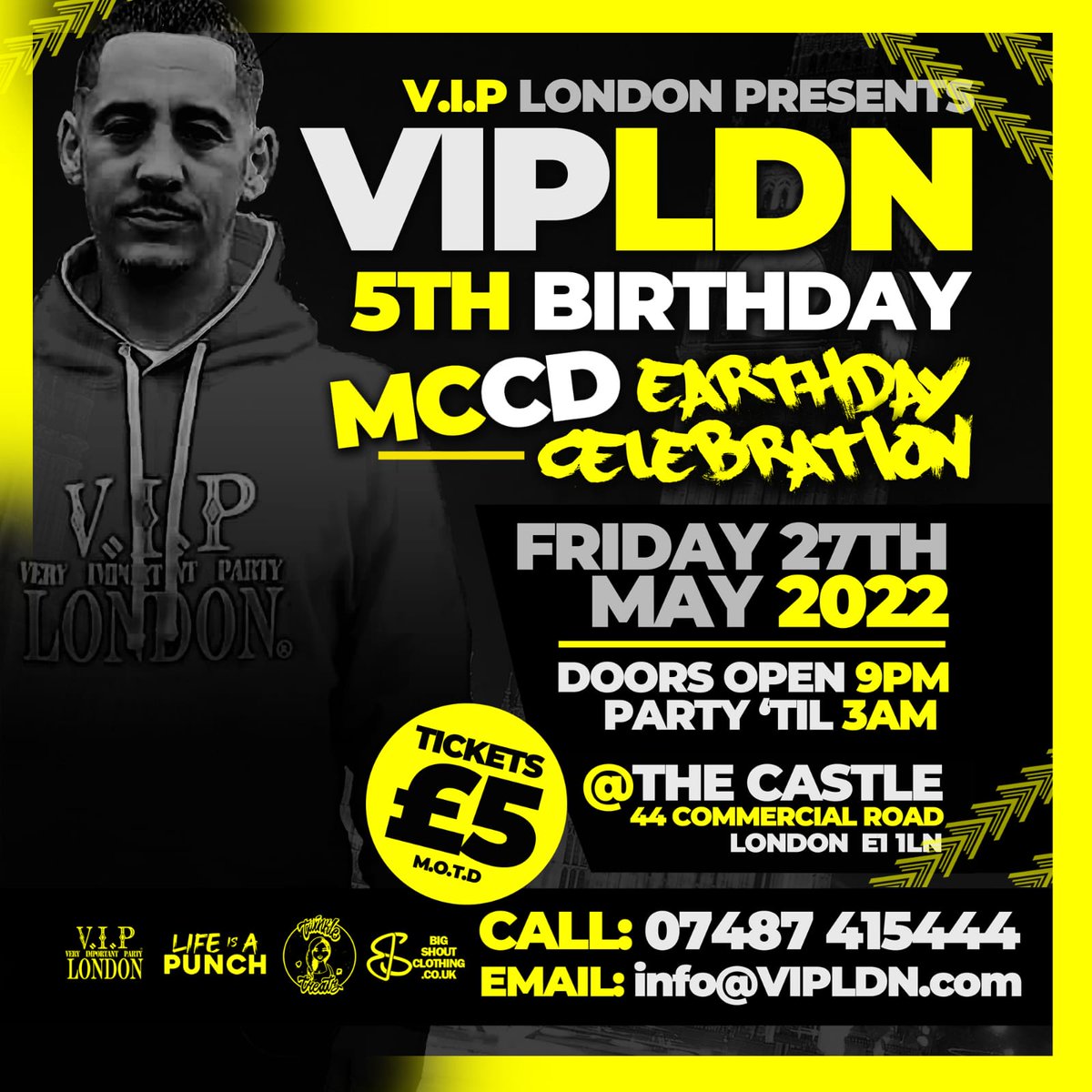 VIPLondonUK's tweet photo. This year we will be Celebrating our 5th Birthday, alongside MC CD's EarthDay...
Tickets are available directly from our website https://t.co/klnSIqwGeo and are only Β£5
#VIPLondon
#VeryImportantParty https://t.co/9IezqQPst8
