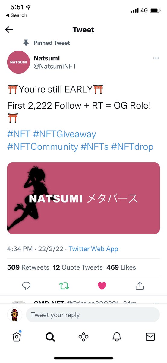 NeverOnce3's tweet photo. @NatsumiNFT https://t.co/FWfQdcpUML
