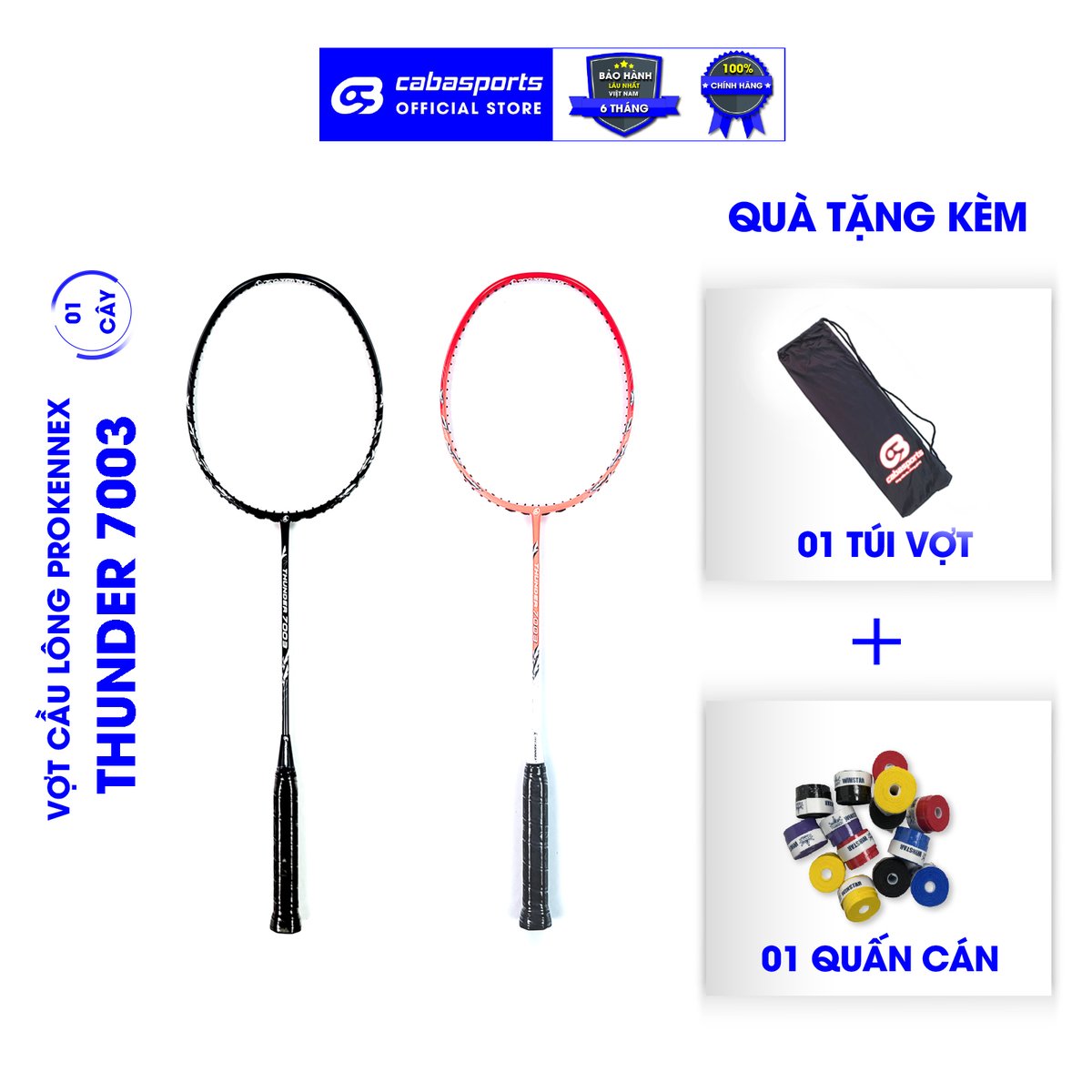 CABASPORTS1's tweet image. VỢT CẦU LÔNG PROKENNEX THUNDER 7003 CHUYÊN CÔNG
⭐Nước sơn vợt được phủ qua 5 lớp khác nhau tạo nên đẳng cấp của vợt ProKennex chính hãng.
G.i.á niêm yết: 868.000VNĐ
🏡 Chi tiết: cabasports.vn/.../vot-cau-lo…