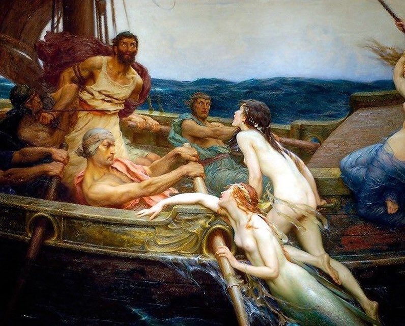 suspicionadvt's tweet photo. Ulysse et ses compagnons reviennent de l’île des morts. Se dirigeant vers les sirènes, Ulysse se rappelle de ce que lui avait dit Circé : https://t.co/TJHgzUh9hD