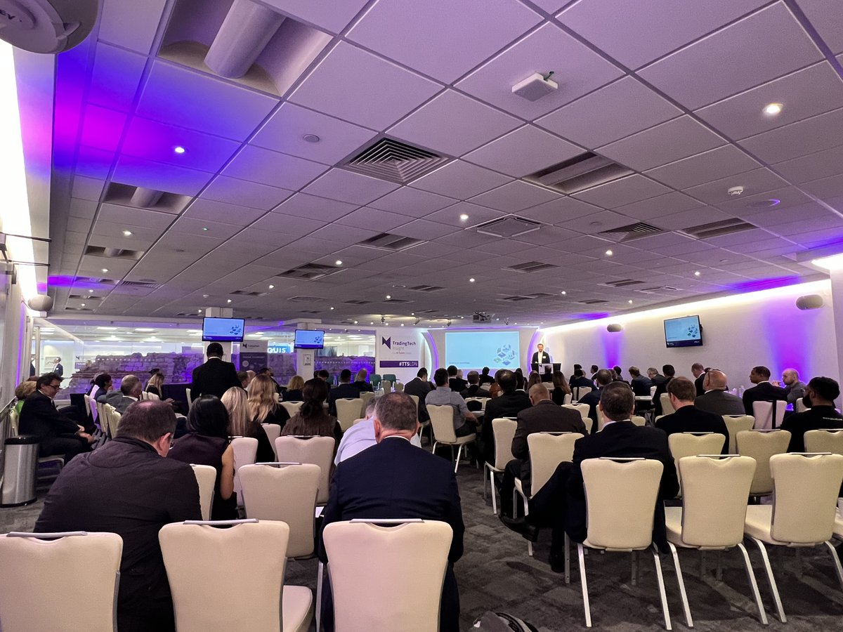 TradingTechIns's tweet image. Today&apos;s TradingTech Summit in London off to a flying start. #tradingtech #sustainabletrading #marketdata #DigitalAssets #tradinginfrastructure