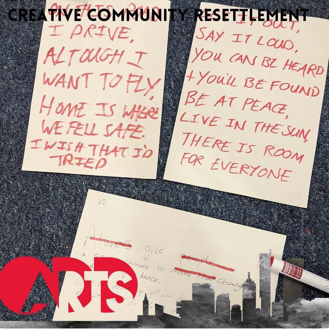 OddArtsUK's tweet photo. 🎵WE•WROTE•A•SONG!🎵 What a wonderful session for #CreativeCommunityResettlement participants- we got to make noise, #sing, #dance & create a passionate #song with a peaceful message 🤩 Thanks to funders
@ace_thenorth @OneMcr #doylycartecharitabletrust #oddarts #CCR #music https://t.co/45gdc6CdIo