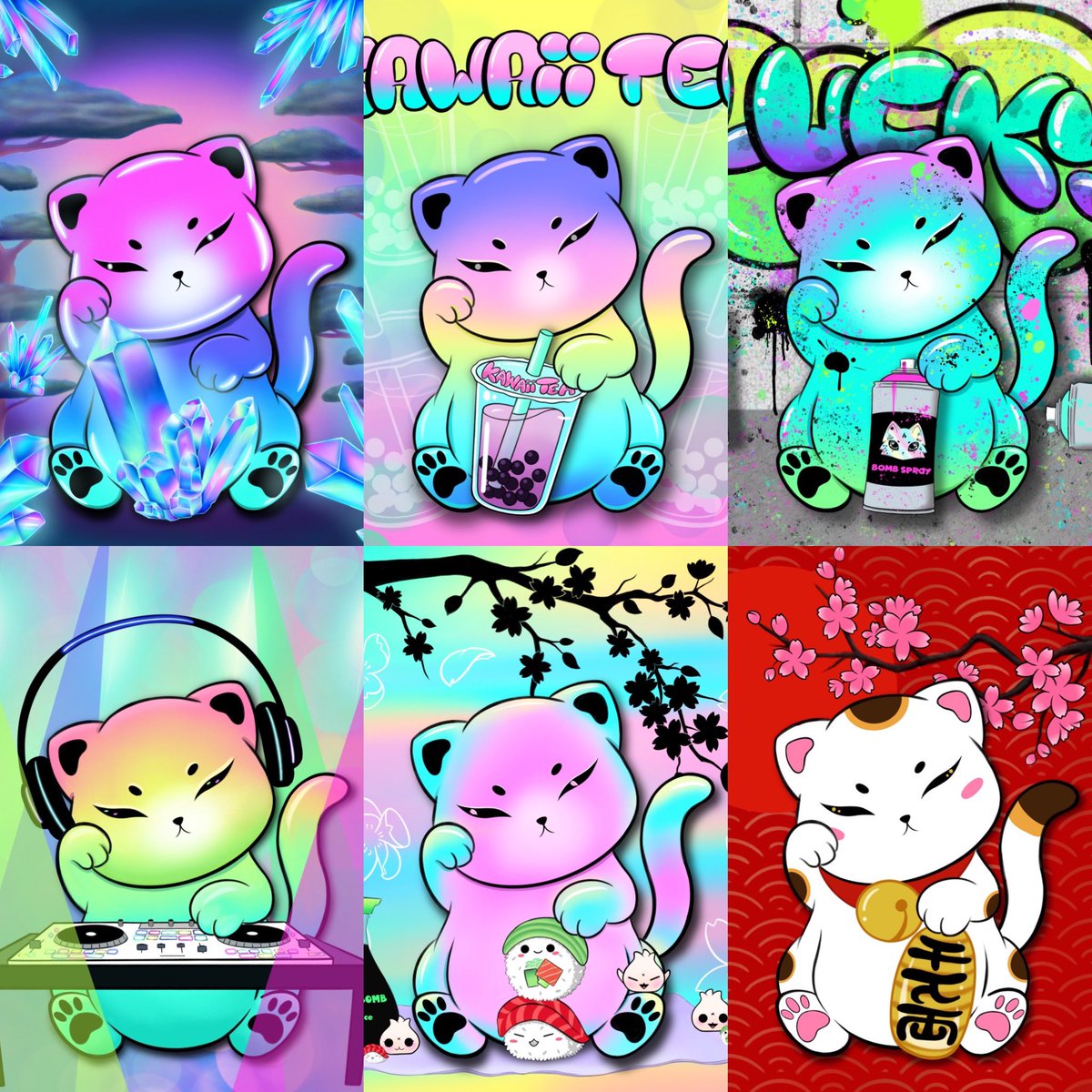 The Fluff Riot Fortune Cats project on <a href="/objktcom/">objkt</a> is just getting started! A couple from this first batch remain available on primary but you can also pick up some of your favorites on secondary! #tezos #tezosnft #tezoscommunity #nft #nfts #NFTCommunity #tezoscollectors #cutenfts