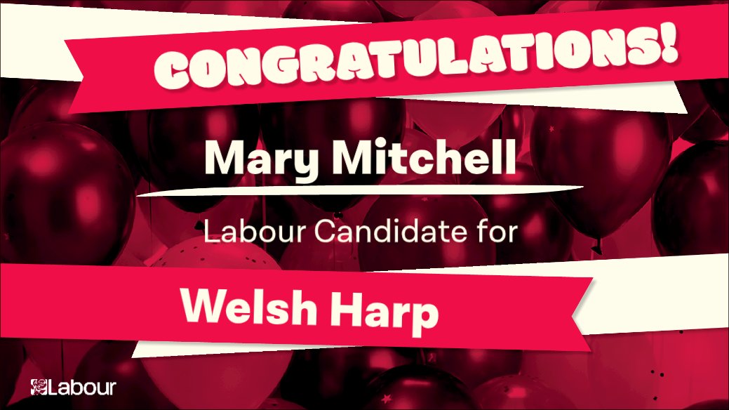 Congratulations to <a href="/mary_mitch/">Mary Mitchell</a> for being selected as one of the Labour candidates for Welsh Harp ward! 🥳

Now time to keep the ward red in May 💪