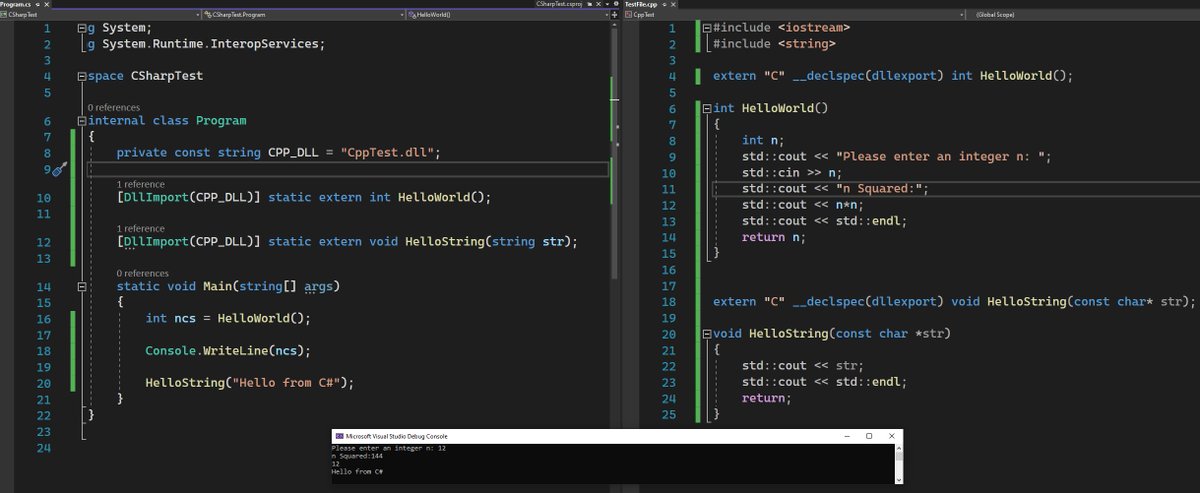 Started learning how to connect C# and C++ using DLLs and it just feels so satisfying.