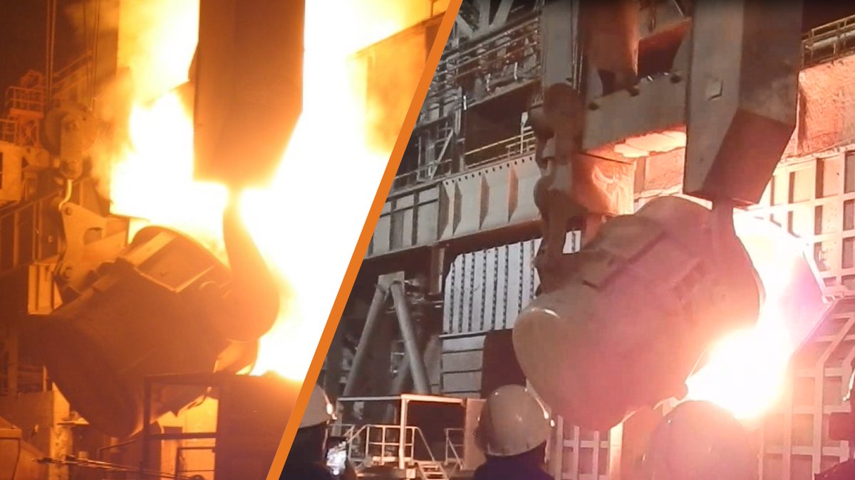 primetals's tweet image. Hot-metal charging into the converter before and after modernization of basic oxygen furnaces (#BOF) No. 2 and 3 at NLMK Groups’ steel plant LD2 in Lipetsk, Russia.

#dedusting #PrimetalsTechnologies #NLMK 

Read more: ow.ly/w0oG50I0UtE
