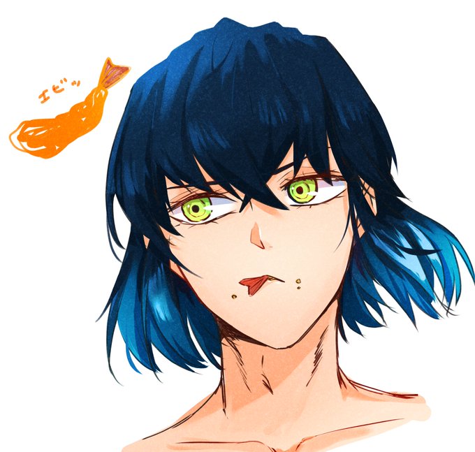 ゆたりとさんがTwitterに投稿した嘴平伊之助(鬼滅の刃)のイラスト。