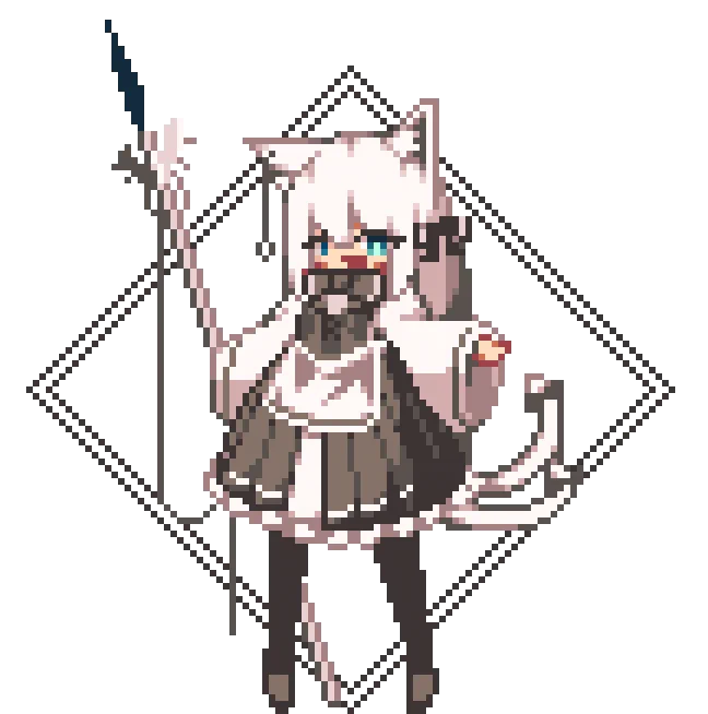 #猫の日
#ドット絵 
猫の日なのでアイコンのうちのこです 
