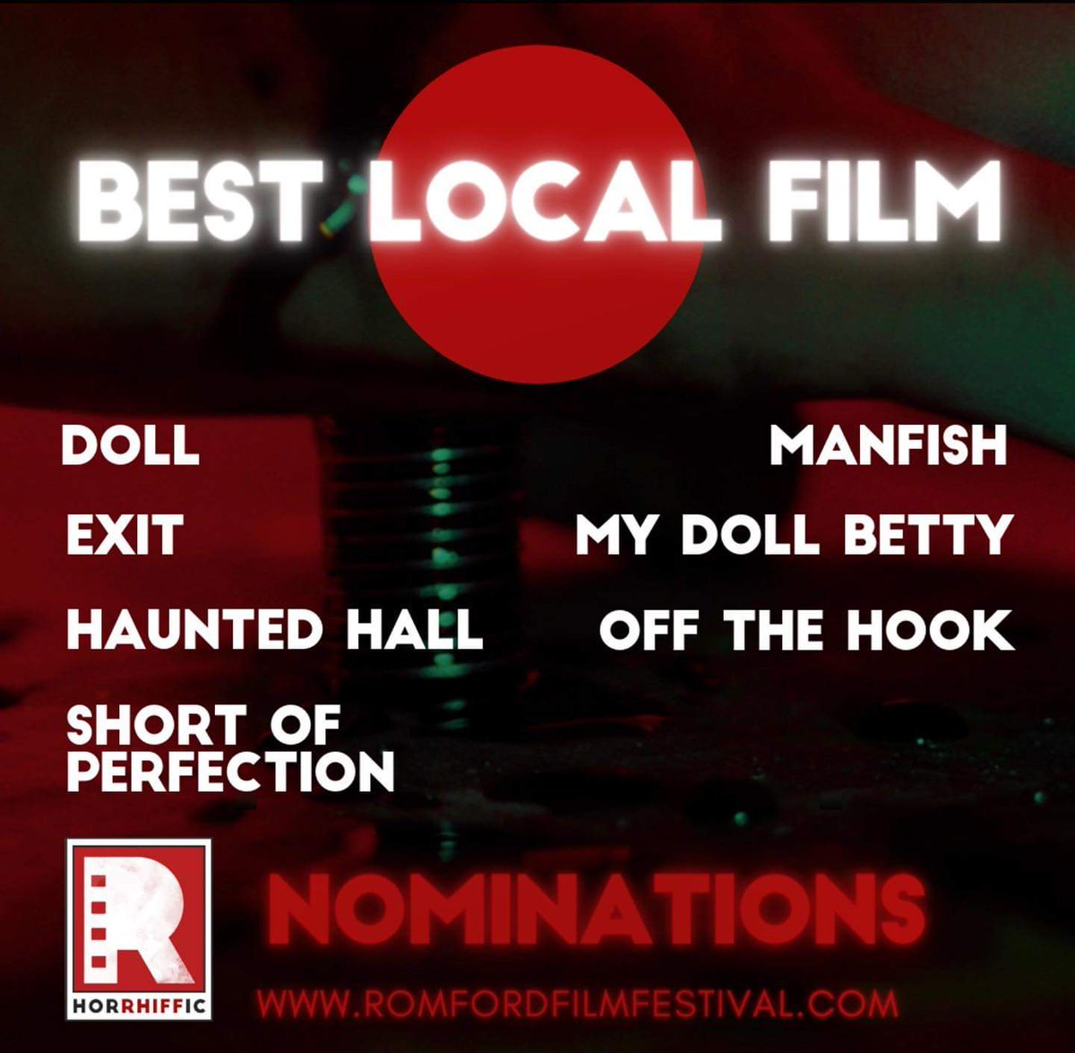 THE HAUNTED HALL and DOLL are up for another award at The @romfordhorror!!! 

#filmfestival #awardnominee #nominated #horror #shortfilm #shorthorror #film #filmmaking #filmmaker