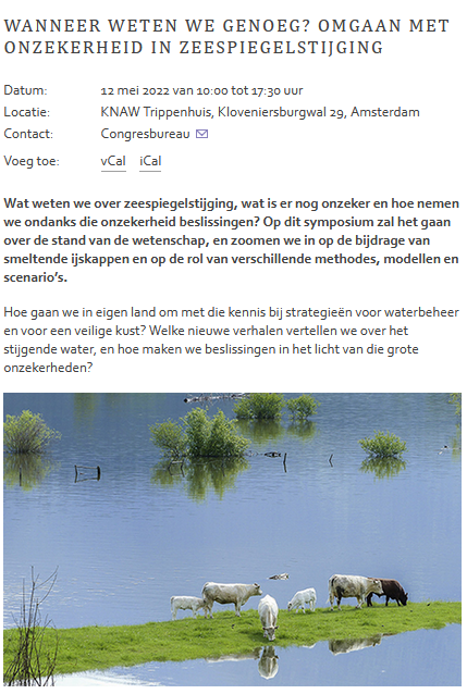 MuisSanne's tweet photo. Op 12 mei is een @knaw symposium over #zeespiegelstijging. Mede-georganiseerd door @uuimau, @knmi, @DeltaresNL, en @VU_IVM en met o.a. @DrSealevel, @HermansTHJ, @RenskeDeWinter, @LotteJensen14, @jan_kwakkel en @PKuipersMunneke. Meld je nu aan! https://t.co/25WN9jOfQs https://t.co/1qf6uMkM5F