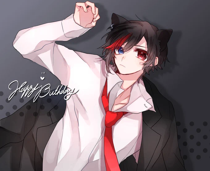 りねこくんお誕生日おめでとうございます!!!🐶🖤
 #りいぬぎゃらりー 