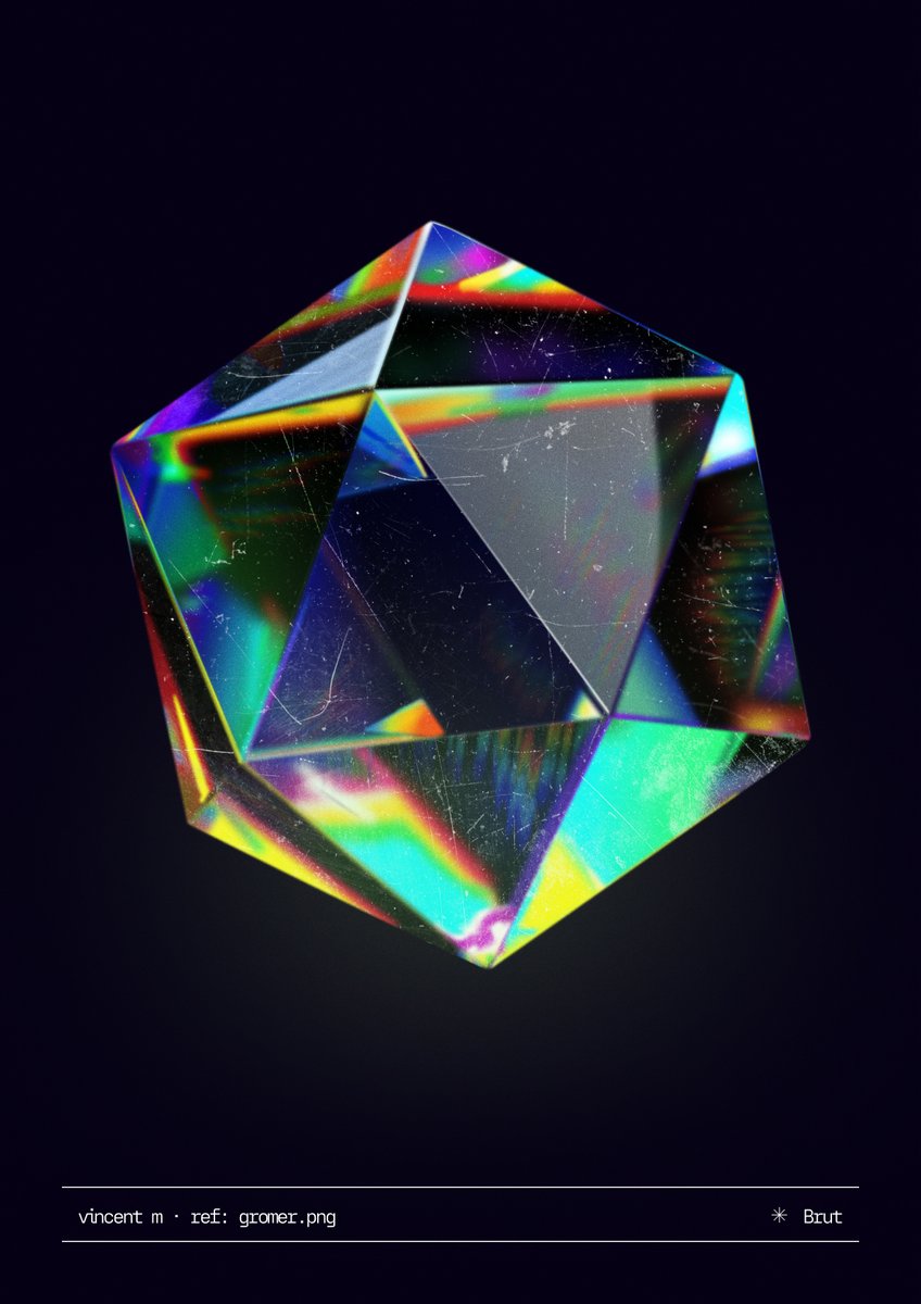 Ok, this is my hardest visual experiment so far 💎

 I saw this magnificent 3D piece on <a href="/christophgromer/">gromer.png</a>  Instagram (check🧵👇🏼)  and I challenged myself to recreate it with <a href="/figma/">Figma</a> only.

I'm allowed myself some <a href="/adobestock/">Adobe Stock</a> textures for scratches

💙&amp;🔁 are appreciate a lot !