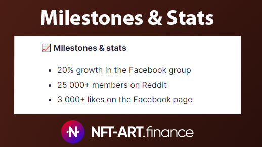 Why we love enter #32!

Milestones &amp; Stats
- 20% growth in the Facebook group
- 25 000+ members on Reddit 
- 3 000+ likes on the Facebook page

<a href="/EnterNFT/">enter - NFT ecosystem ✨</a>
$NFTART #EnterArmy #ENTERART #enterAUDIO #enterGAMES #enterNFT #NFT