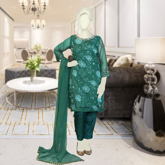 Design: OLYST
Stitched 3 Piece
Categories: Polyster Net
Fabric: Formal
Color: Green
Size: S - M 
Online Shop: shamrafs.com
#Shamrafs #ShamrafsEmbroideredKurti #ShamrafsFormals
#ShamrafsNewArrivals 
#NewCollection #Luxurywear #Selforganza #unstitched #Embroidery