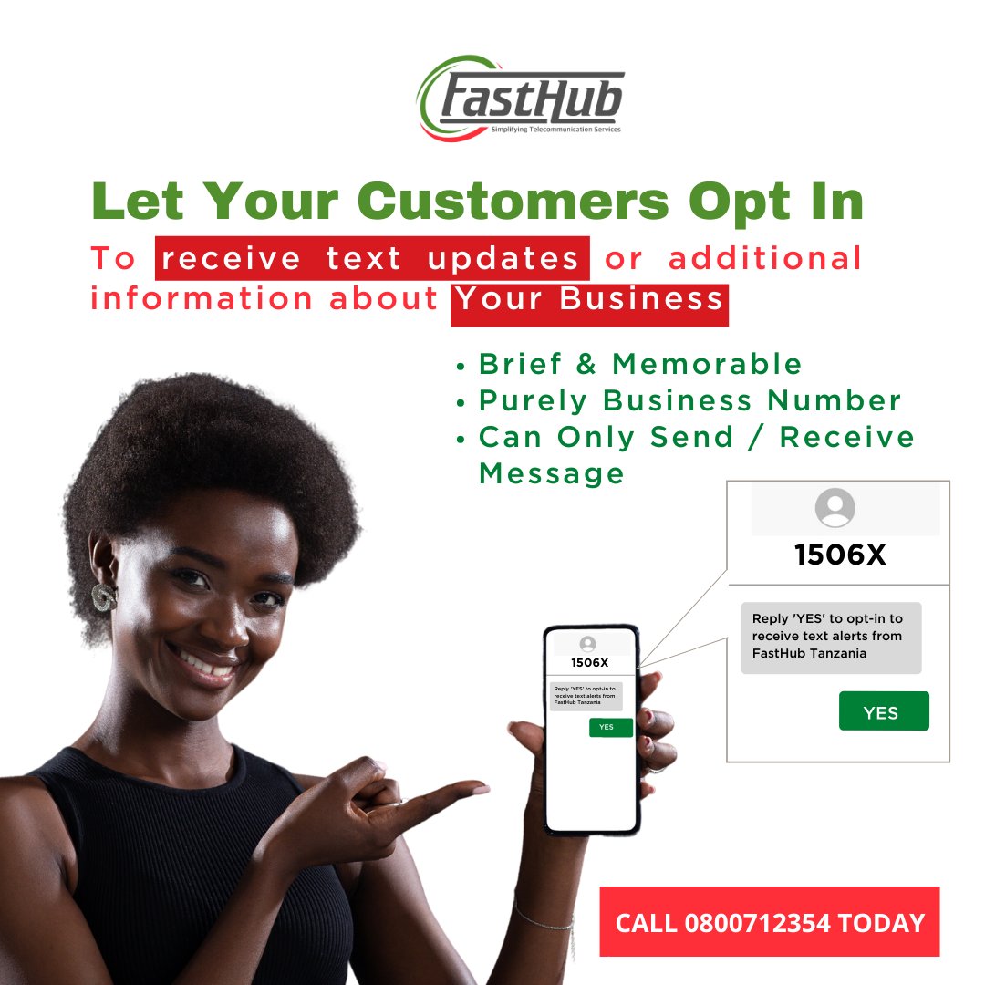 fasthubtz's tweet image. SMS shortcodes let you communicate with your customers through special numbers using text messages
Call us today at 0800712354 (Toll-Free) for more!
#SMS #SMSShortCode #Marketing #SMEs #BusinessSolution #fasthubtz #fasthuber #Tanzania