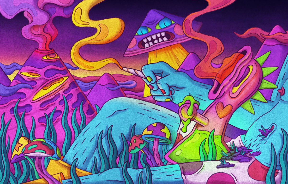 Haogoodman_'s tweet photo. 👽🤖👹"Tommy's Colorful Pilgrimage" This piece is about my friend Thomas and his journey to Zen. 1/1 available now on @opensea !!

#NFTCommunity #NFTartwork 
✨Link in the comment section https://t.co/7mcMAqWgck