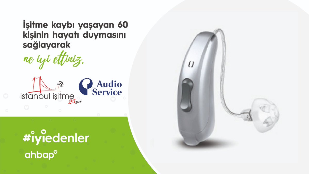 ahbap's tweet photo. Ahbap aracılığı ile duyma kaybı yaşayan 60 kişinin hayatı duymasını sağlayan @istanbulisitme'ye teşekkür ederiz. https://t.co/PjDEy04Al2