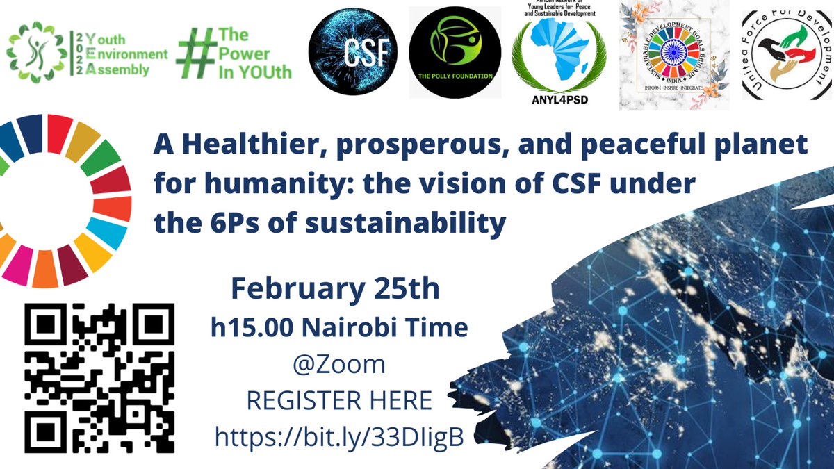 forum_climate's tweet photo. February 25th 15.00 Nairobi Time *A Healthier, prosperous, and peaceful planet 
for humanity: the vision of CSF under
the 6Ps of sustainability* REGISTER HERE: https://t.co/LOMarjlNSR https://t.co/3whRy34oLu