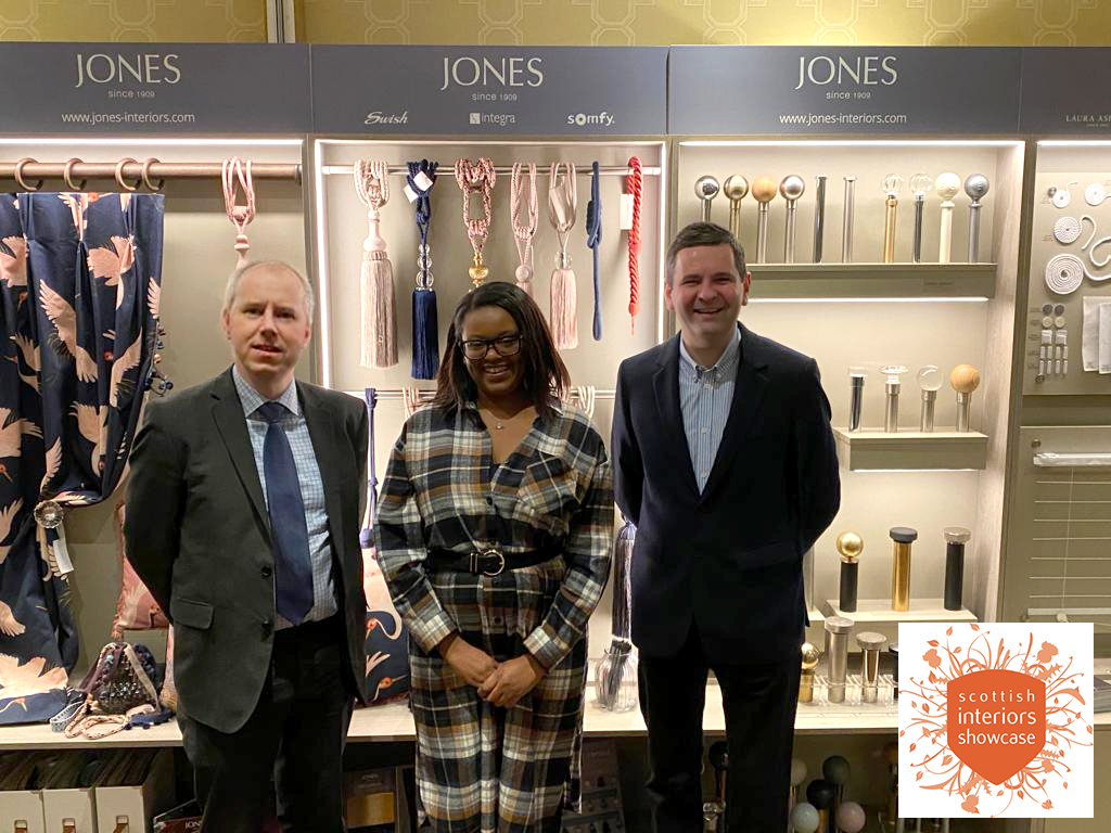 We're all set up and all ready for our first day!!

If you have tickets, make sure to swing by our stand in the Atrium... Andrew, Yvonne &amp; Kristan have exciting Jones products and exclusive brands to share with you.

Book tickets for tomorrow's show here  scottishinteriorsshowcase.co.uk