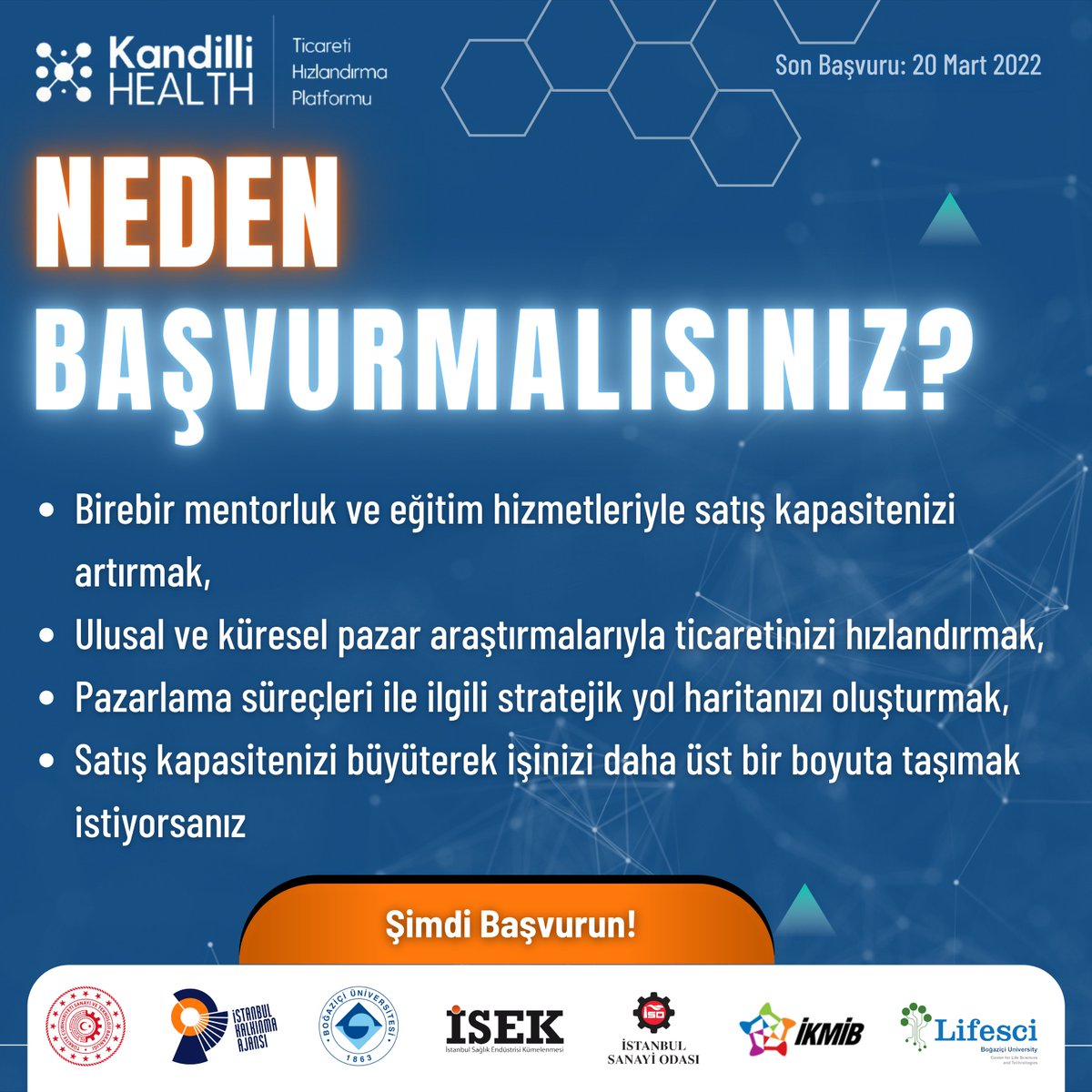 Gelin birlikte dünyaya açılalım!
🚀 Satış kapasitesini büyütmek isteyen sağlık girişimlerini <a href="/istkaorgtr/">İSTKA</a> desteğiyle başlattığımız #KandilliHealth Hızlandırma Programı'na bekliyoruz.
👉🏻 Şimdi başvurun: bit.ly/KandilliHealth…