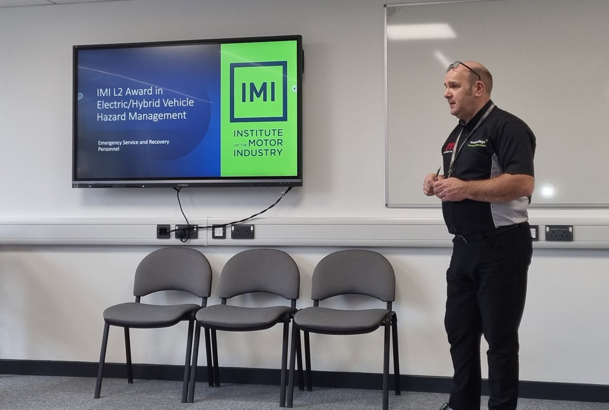 Several of our training instructors gaining their level 2 qualification in electric / hybrid vehicle hazard management @bostoncollegeuk