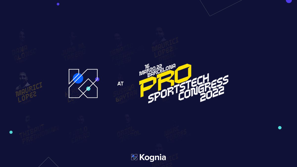 kognia_sports's tweet photo. In Kognia, we are so excited to announce that we are going to attend to the:

🟡PRO SportsTech Congress 2022🟡

Don´t miss the date‼️
#kogniasportsintelligence #kognia https://t.co/1MeQJkFf4O