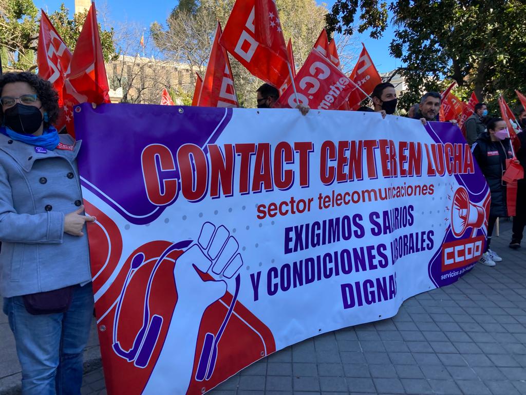 El Contact Center se moviliza por un convenio justo telecomunicaciones.fsc.ccoo.es/noticia:617426…