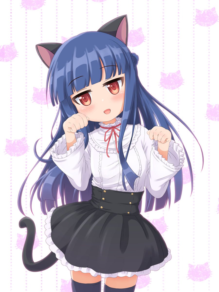佐城雪美 「猫ポーズ雪美ちゃん再掲🐈 #猫の日 」|うぉっしーのイラスト