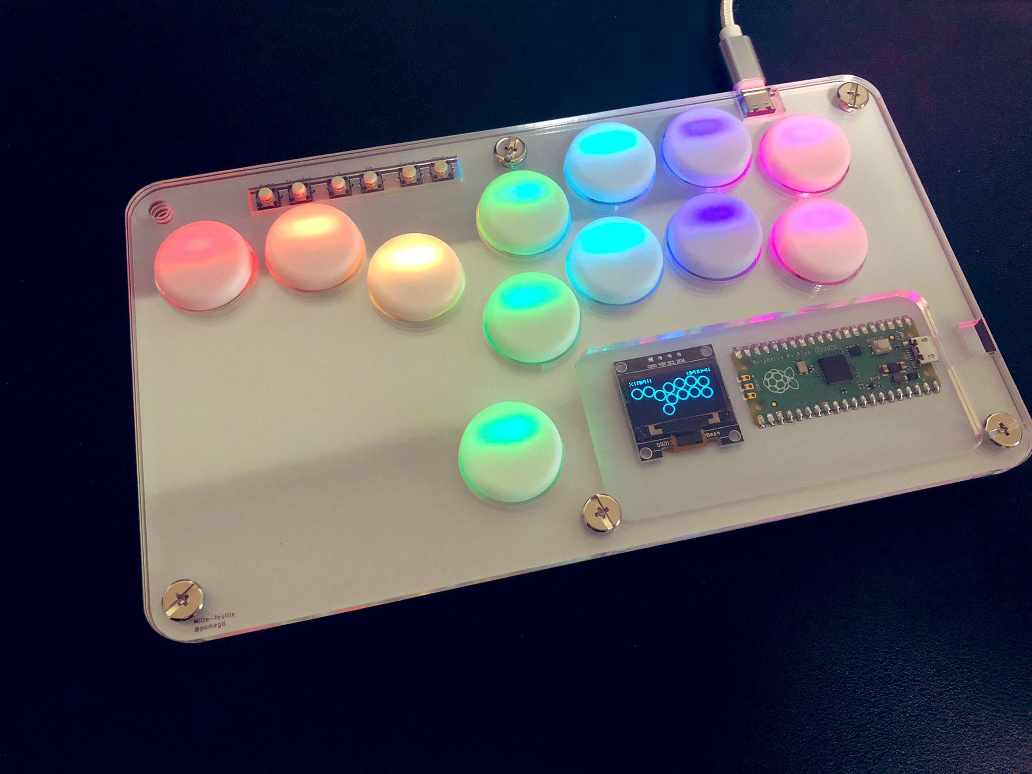 自作レバーレス　スト6カスタムタイプ　raspberryPI PICO低遅延】 低遅延 自作HitBox Raspberry Pi Pico アーケード