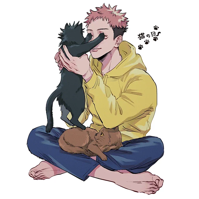 虎杖悠仁と猫の日🐯🌹🐺 