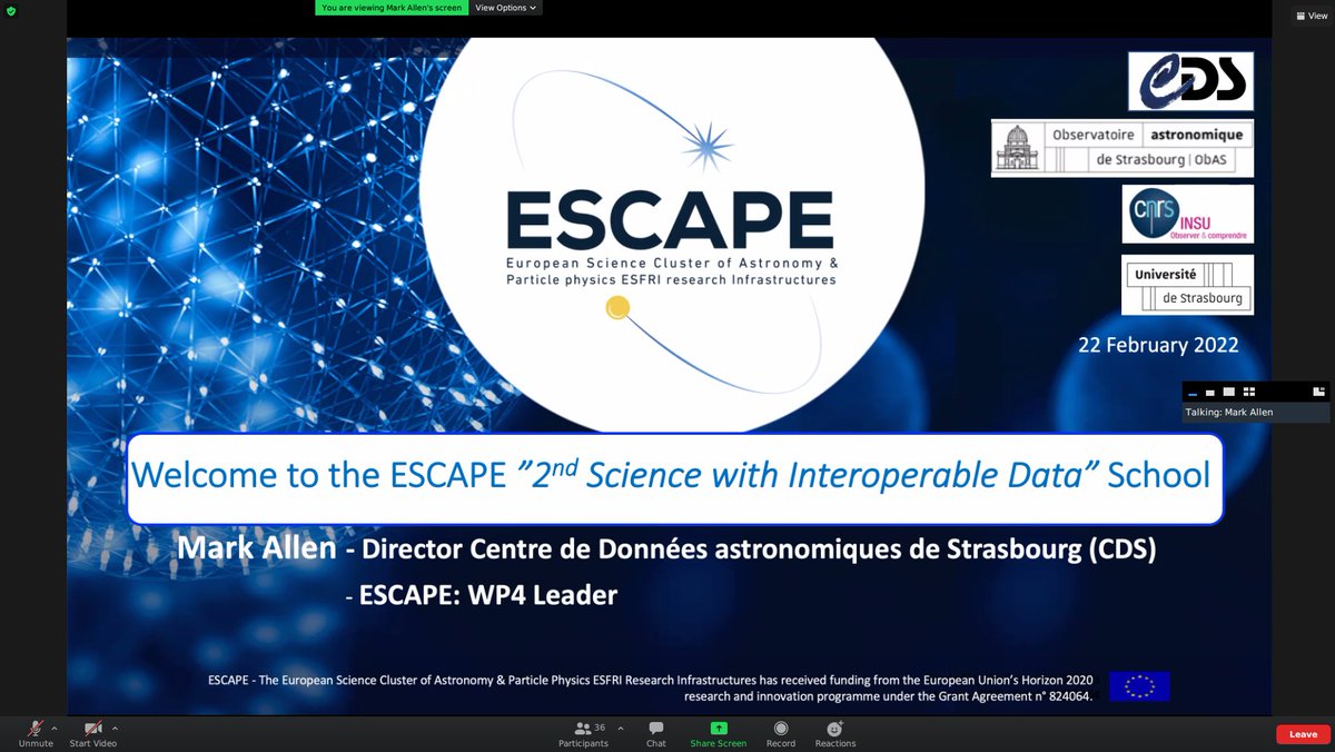 The second Virtual School of the <a href="/ESCAPE_EU/">ESCAPE</a> project is starting today. With tutors from <a href="/CdSportal/">CDSportal</a>, <a href="/ObsVirtEsp/">Observatorio Virtual Español</a> and more !