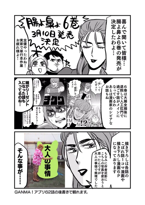 こんにちはTwitter告知クソ野郎です!
腸よ鼻よ6巻が3月10日に発売が決定しました!ヤッターー!!!書影も解禁!!全優とミラーボールが目印となっております!!
ご予約は👇 #腸よ鼻よ 
https://t.co/sysYWXYKDS Amazon
https://t.co/XSdlsiFsj2 紀伊國屋
各種サイトへ👇
https://t.co/SY6CSVZu9A 