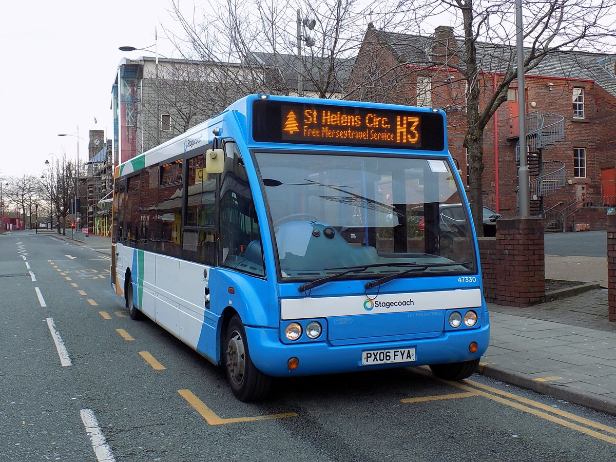 The2002BusGroup's tweet photo. Seen by St Helens Bus Station is #StagecoachMCSL Optare Solo PX06 FYA on route H3 https://t.co/qJZI8Gx7FV