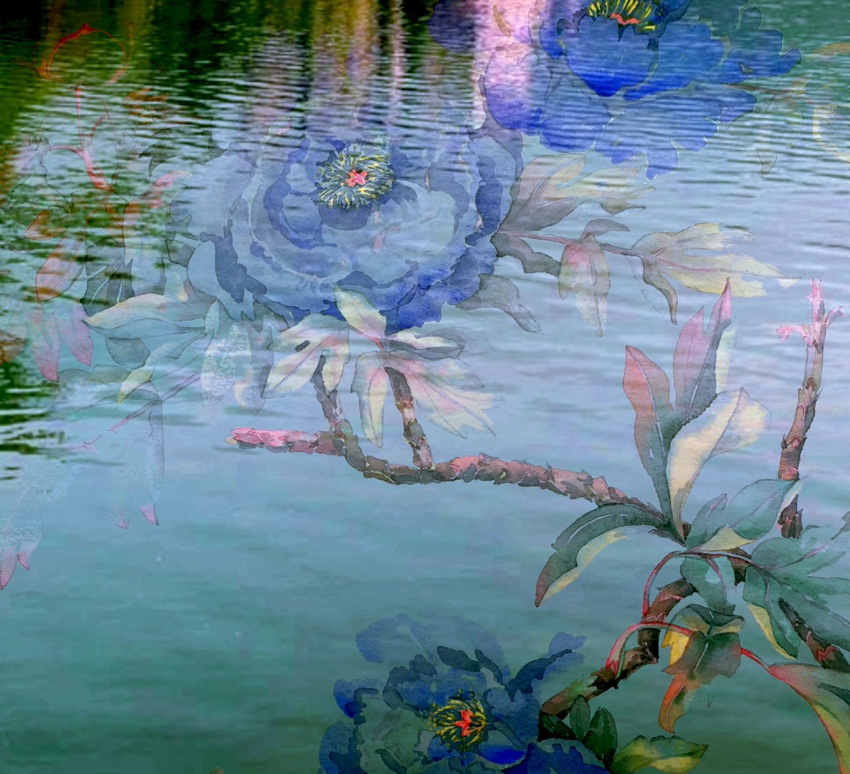 Gintarart's tweet photo. Blue Peonies - hand painted watercolor and photo collage
@withFND
#nftpainting #watercolor #flowers #Blue #handpainted https://t.co/qGkeq4cLeb