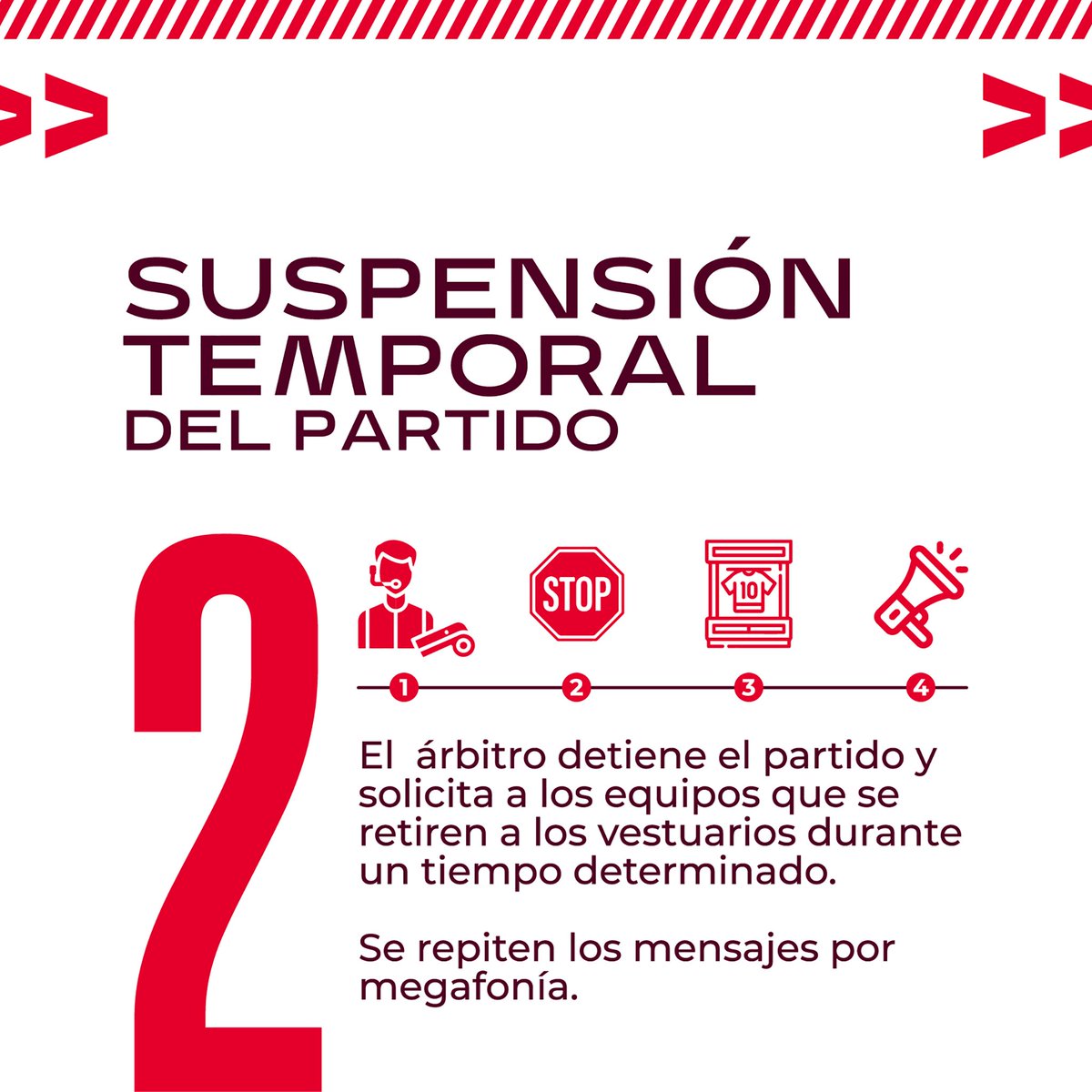 rfef's tweet photo. 🚨 ¡IMPORTANTE!

Este es el nuevo PROTOCOLO de ACTUACIÓN sobre los incidentes de público.

✖️ Lanzamiento de objetos.
✖️ Pirotecnia, bengalas y botes de humo.
✖️ Actos violentos, racistas, xenófobos o intolerantes https://t.co/cVu0UXq2kX