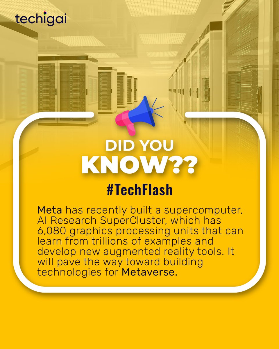 Techigai_io's tweet photo. Did you anticipate the arrival of an AI supercomputer at this scale?
#Metaverse #AI #DigitalTransformation #programmer #follow #techigai #LifeAtTechigai https://t.co/8X3TPjLvXy