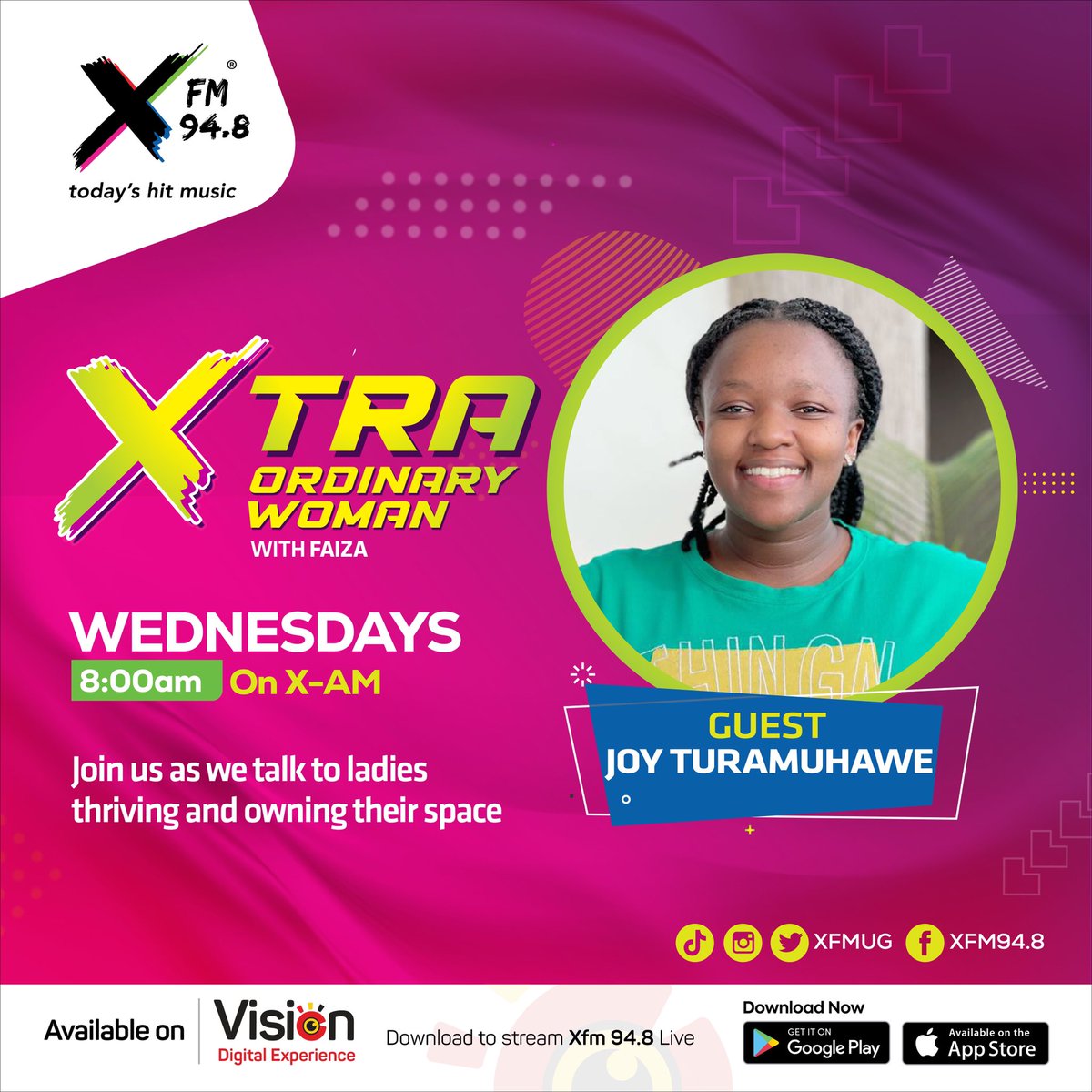 JoyTuramuhawe's tweet photo. Tomorrow 8am on X fm🤗🤍.
#ExtraordinaryWoman
Tune in👌 https://t.co/0oc4hHa2LK