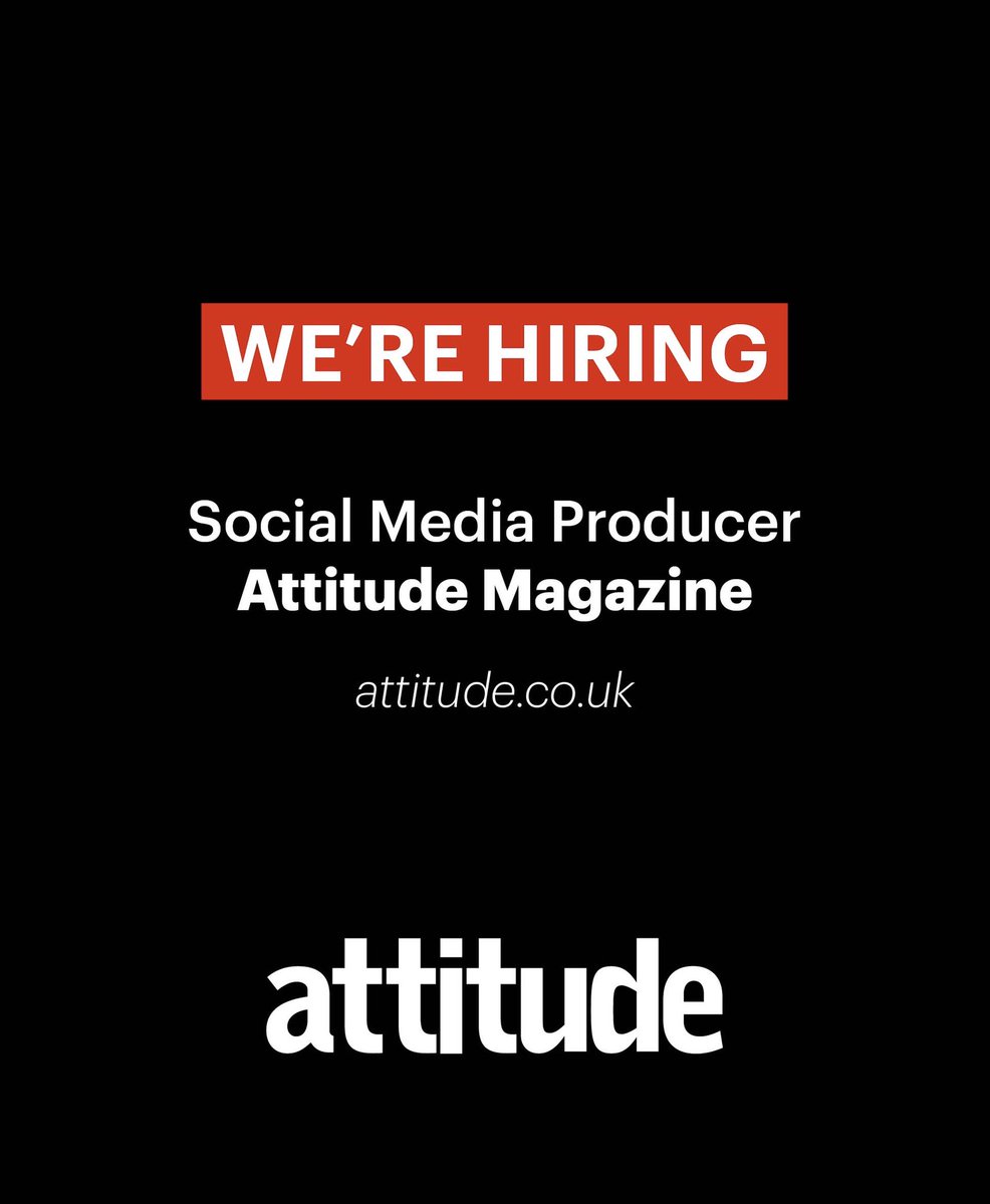 A really exciting opportunity has opened up at @AttitudeMag for a Social Media Producer! 🏳️‍🌈 Love telling the LGBTQ community’s stories? Come and join the team ➡️ bit.ly/3s5TjRd
