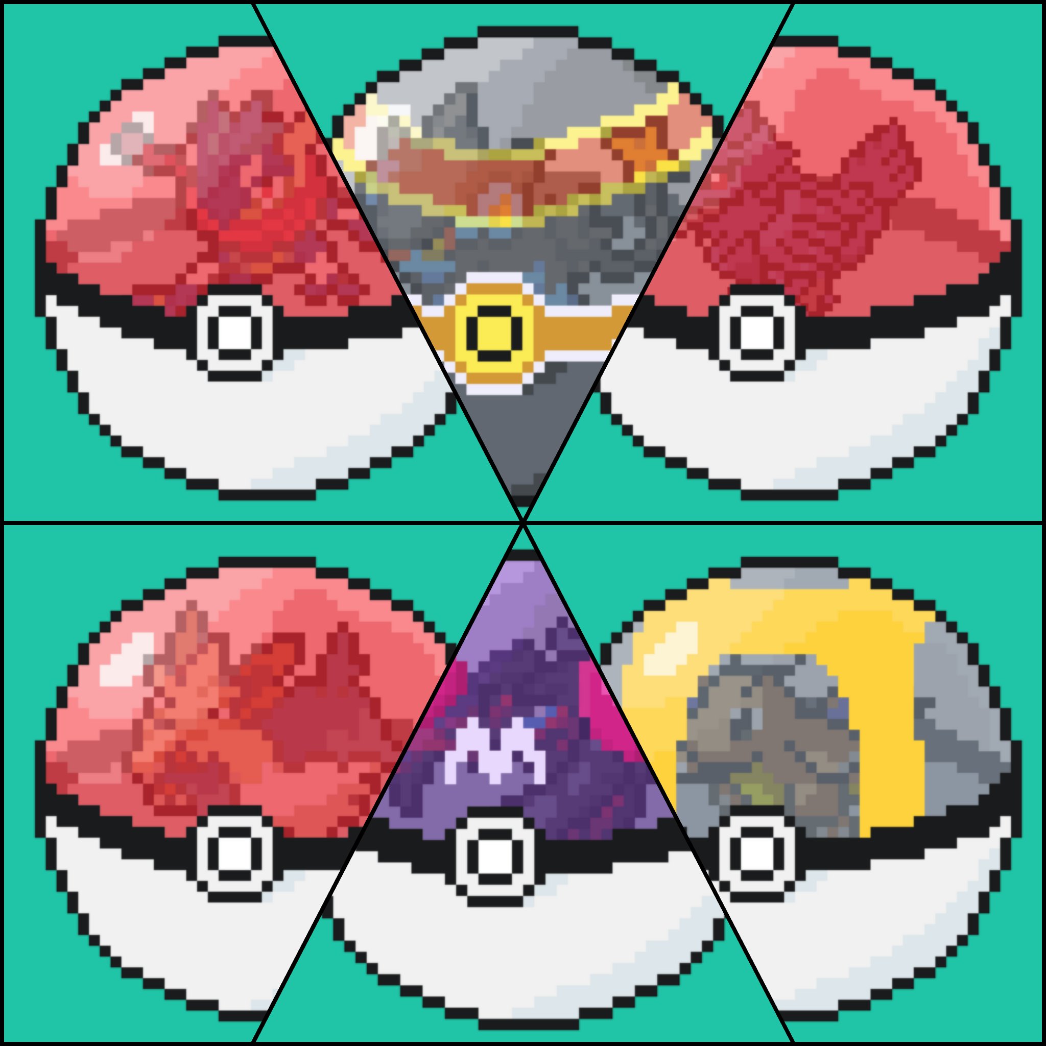 カミ遣いのハラダ ポケモン ポケモンドット絵 ボール入りポケモン 拡散希望 フルパーティー募集中 好きなポケモンと ボールを６体リプで下さい 背景の色も一緒にお願いします 締め切りは25日の23時です 出来上がったイラストは毎日21時に ボール