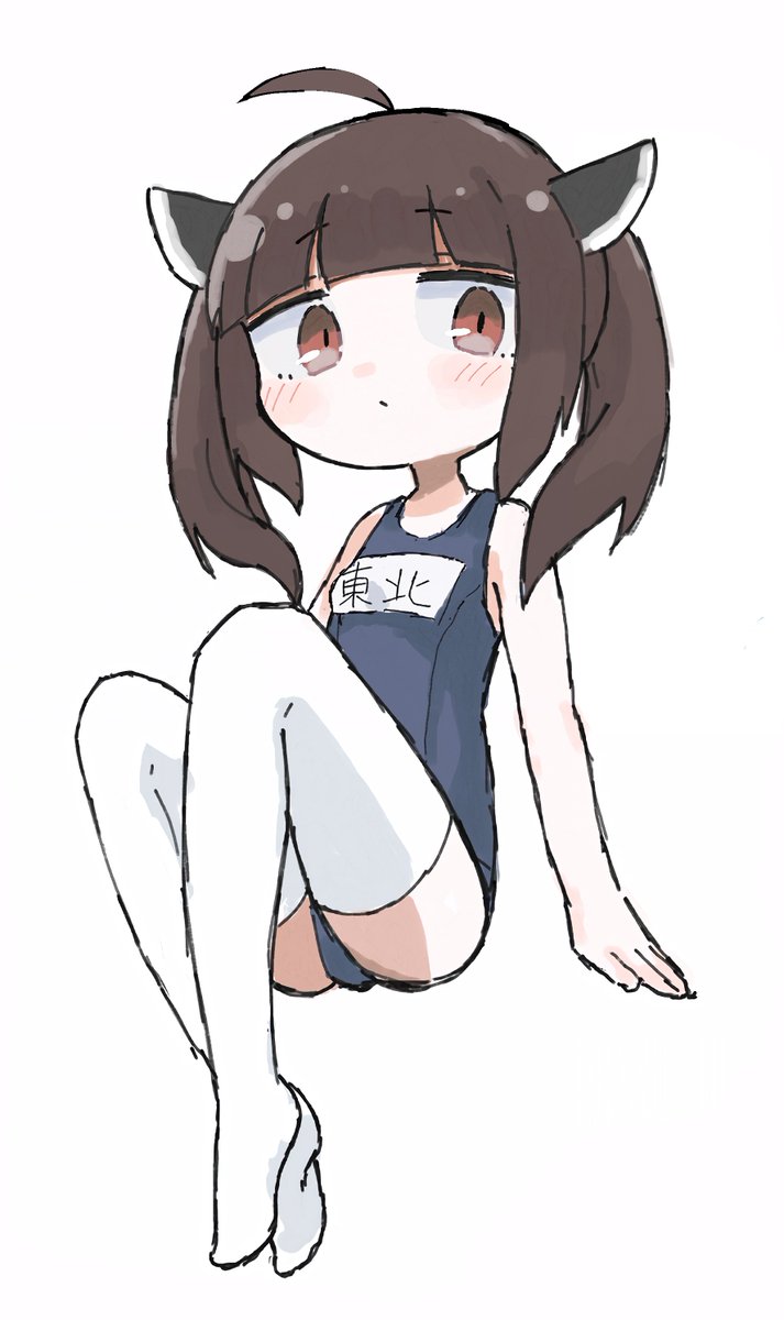 東北きりたん 「絵チャで描いたきりたん 」|lﾅんにんのイラスト