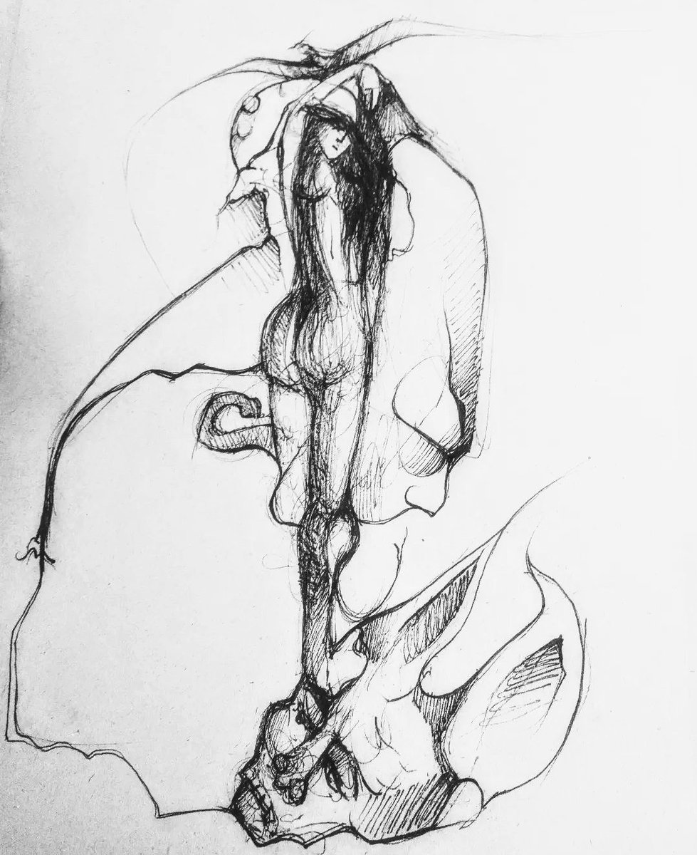 Elirz1985's tweet photo. me as a #Bipolar
" not belong in here "
#sketch
#inkonpaper
#artwork
#depressivepisode
#swingmood https://t.co/732ahmBZ3X