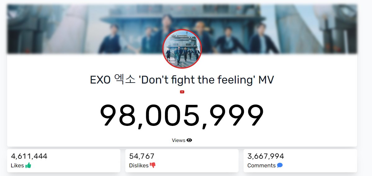 Ms_93er's tweet photo. PROUD #TEAMDFTF π₯
DON'T FIGHT THE FEELING TO STREAM!
#DFTFROADTO100M
#EXOAnniversaryStreamingParty
#EXO10thto100M
#EXO
#μμ
@weareoneEXO https://t.co/lQsqAHEHoG